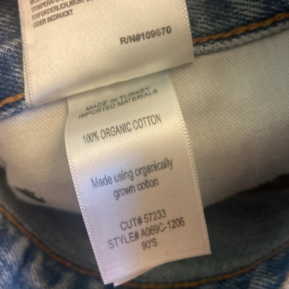 Agolde 90's Jeans Wander Color Distressed Mid Rise Loose Fit Sz 29 Organic - Picture 11 of 11